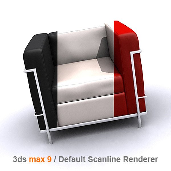 3ds max le corbusier lc2 2 - chair 05 by lajhar
